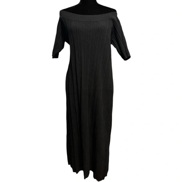 🆕RW & Co Off-The-Shoulder Fitted Ribbed Dress - Picture 7 of 11